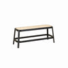 Petit Tabouret Rotin Banc noir