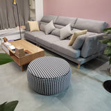 Pouf Noir Et Blanc rond exemple