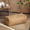 Pouf En Cuir long beige 