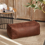 Pouf En Cuir long Marron 