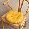 Coussin De Tabouret Motif Jaune