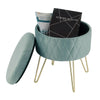 Tabouret Coffre Turquoise