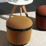 Petit Pouf Salon Orange et Rouge